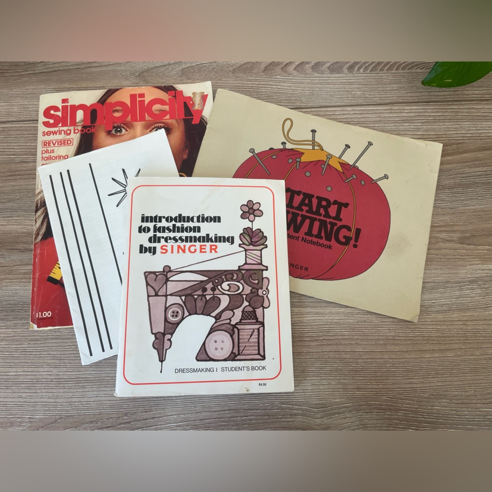 Vintage Singer Sewing Dressmaking Student Book and Notebook Bonus Simplicity